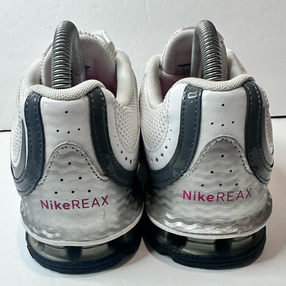 Nike Reax Women's White and Gray Sneakers - Picture 6 of 10